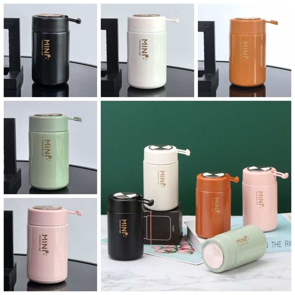 Flower Portable Vacuum Flask Stainless Steel Thermal Water Bottle Mini Thermos Cup Porridge Soup