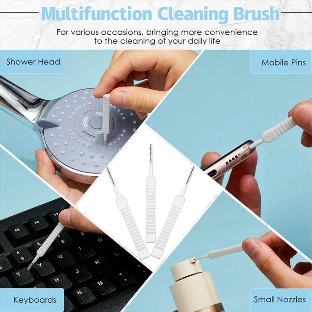 Spazzola per pulizia soffione doccia Ugello bagno Beccuccio Lavaggio Mini spazzola anti intasamento Pori Foro telefono Detergente per spazzole Spin Scrubber