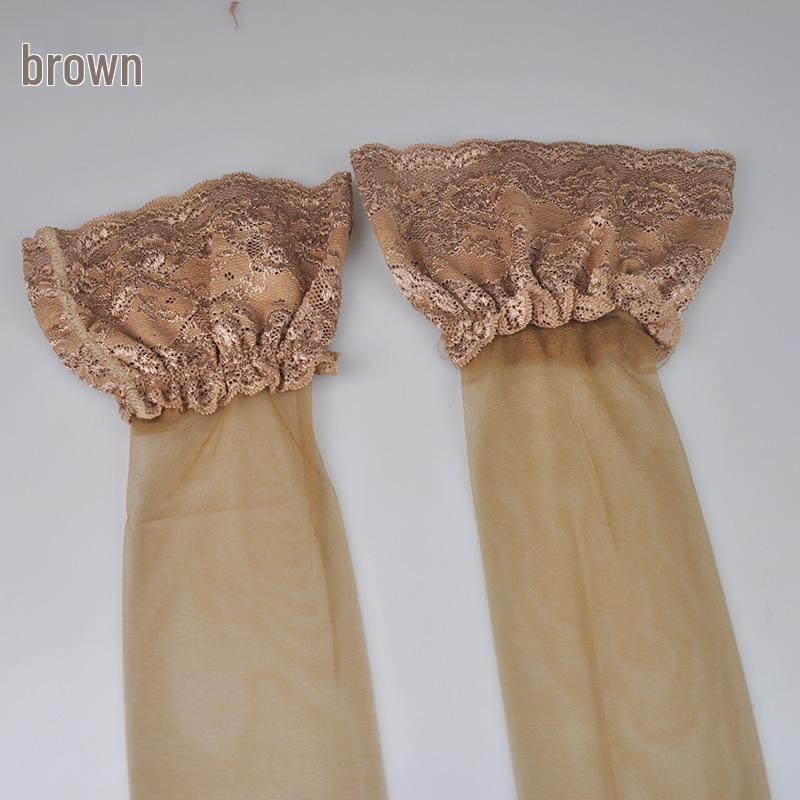 BEILEISI Silicone Anti-Slip Lace Trim Thigh-High Stockings 2132