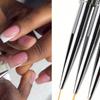 Nail Art Liner Brushes, Gel Polish Painting Art Design Pen Set Striping Brushes For Thin Long Lines Fine DrawingDelicate Coloring Sizes 7/9/11mm