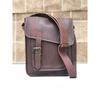 Women's Real Leather Messenger Shoulder Bag Cross Body Satchel (Vintage Brown)