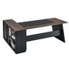 L-Shaped Executive Desk, Large Modern Office Table with Drawers and Storage Cabinet, Heavy Duty Wooden Executive Table, 158.7 KG Load Capacity, Easy