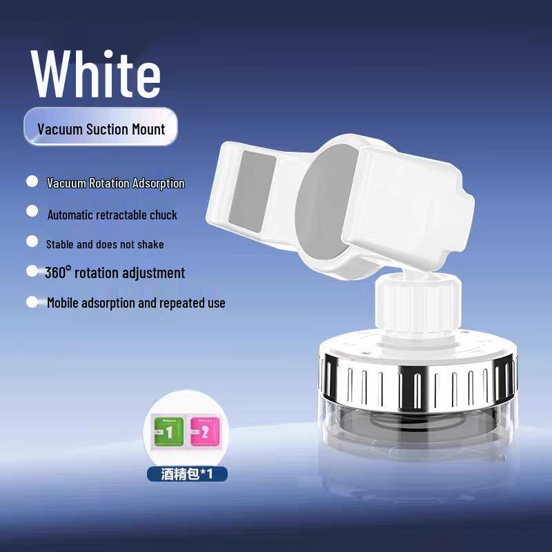 No-Drill Magnetic Phone Holder: 360° Rotating Suction Cup Wall Mount for Kitchen Viewing