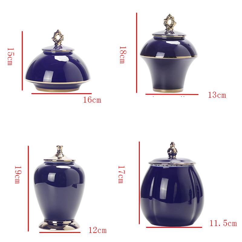 Ceramic Tea Caddy Household Sealable Tea Caddy Kitchen Condiment Storage Jar Dried Fruit Candy Storage Jar Home Decoration