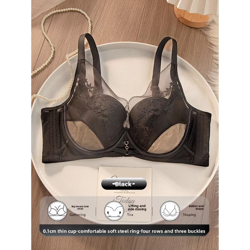 Women's Summer Thin Sexy Big Boobs Show Small Gather Breast To Prevent Drooping Non Mark Underwear