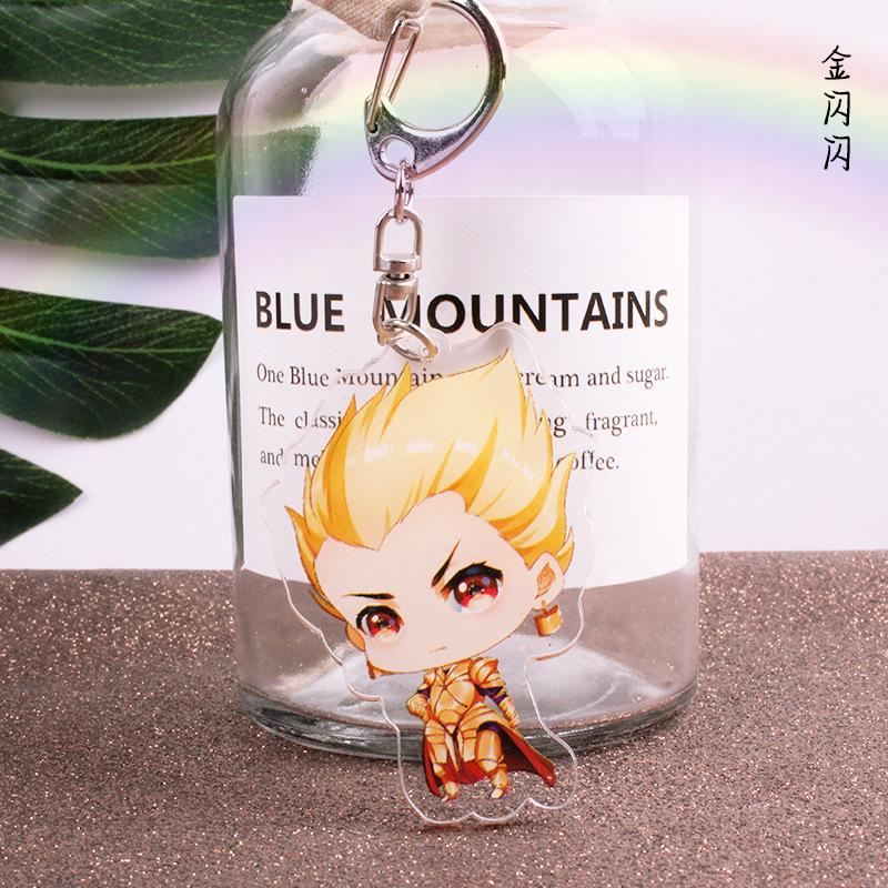 Anime Acrylic Keychains Saber Altria Pendragon Jeanne d'Arc Tohsaka Rin Mash Kyrielight Gilgamesh Keyrings Pendants Figure Toys