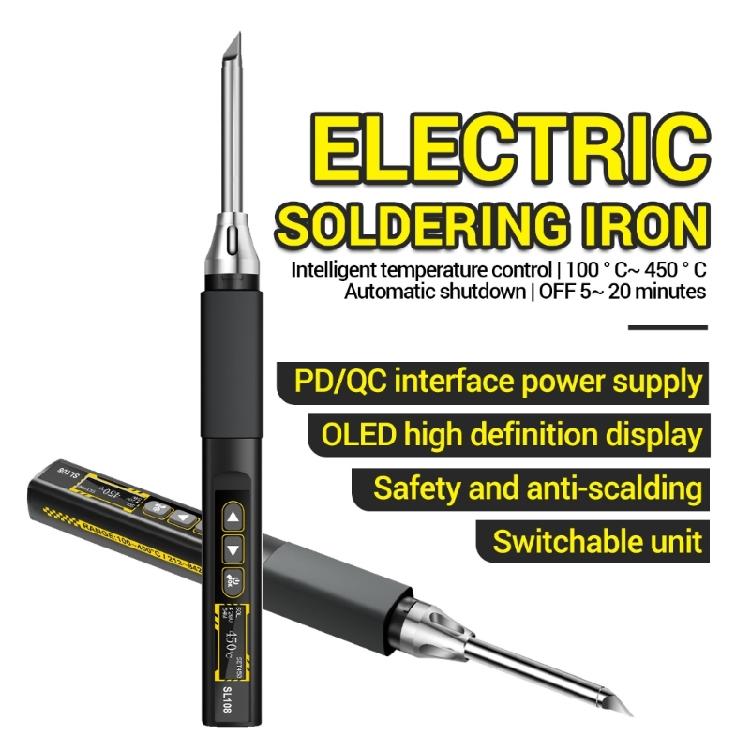 Mini Electric Soldering Iron 96W Adjustable Temperature Fast Heating Portable Digital Display Welding Iron Tool Kits