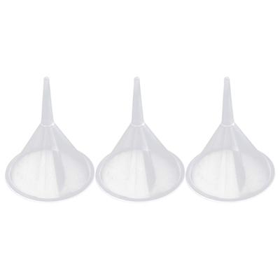 3 Pieces Clear Funnel Perfume Funnel Small Funnel Plastic Funnel for Lab Water Bottle Powder Filling Bottles