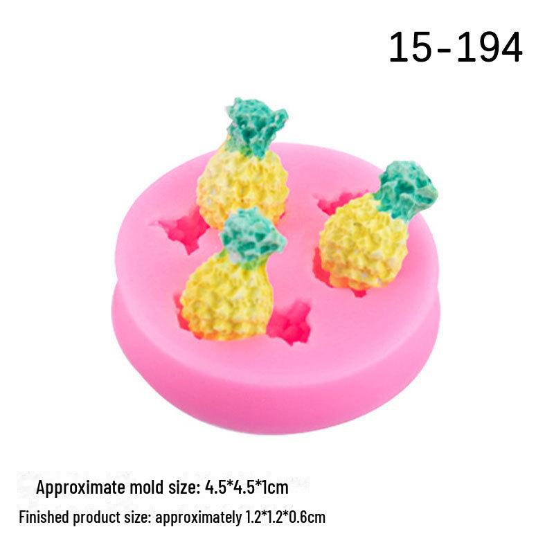 Silicone Fruit Set Mold for Fondant, Cake, and Chocolate Decorations