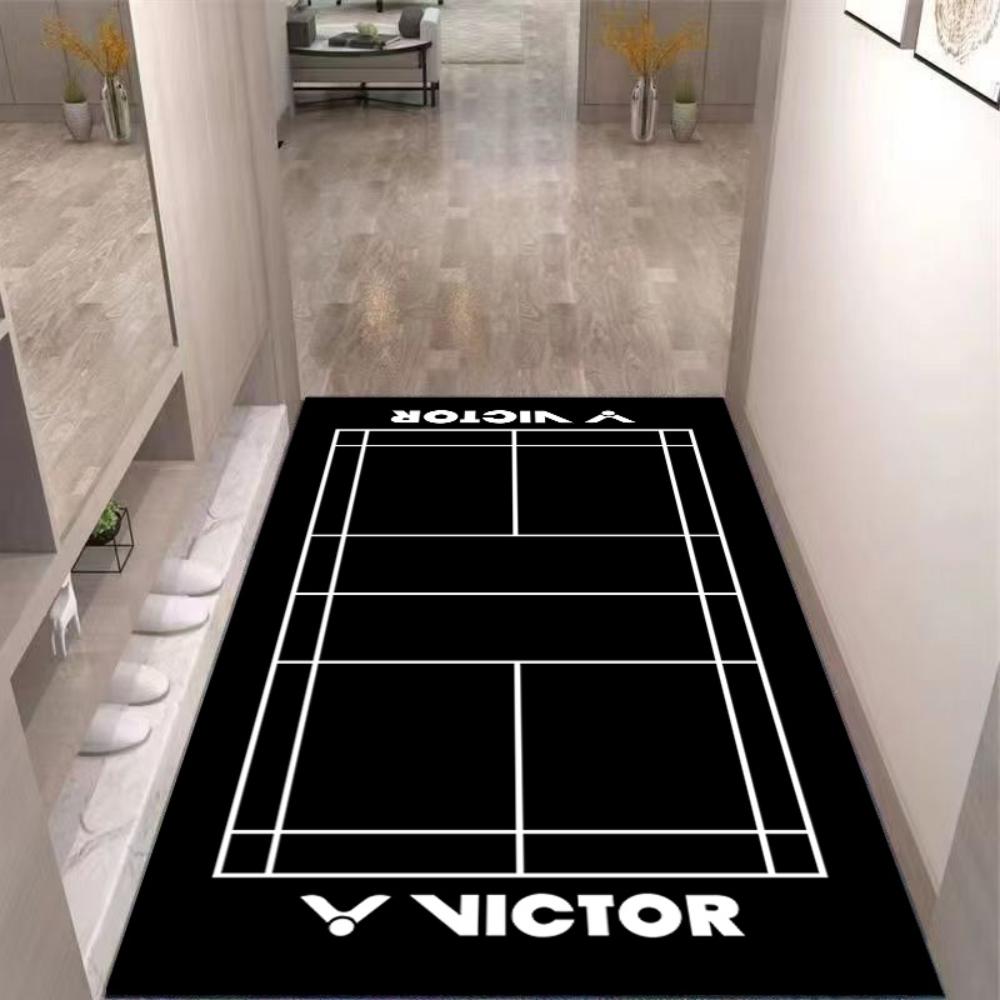 

Colorful Badminton Themed Area Rug Carpet Non Skid Floor Mat for Living Room Bedroom Sports Lovers Decor Fun Casual Home Accent 40x60cm