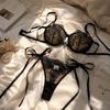 Hollowed-out Thong Bra Suit Lace-up Underwear Sets Versatile Lace Lingerie Set  Valentine's Day