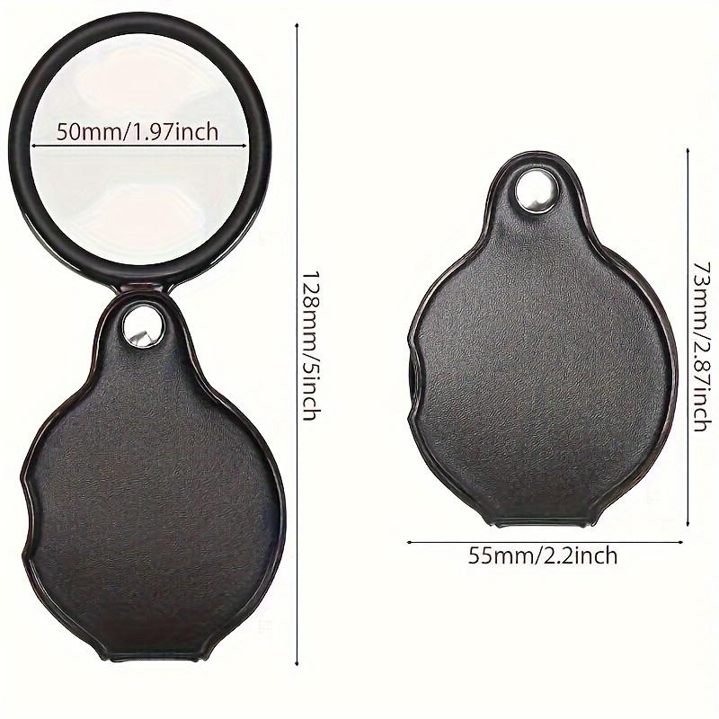 

Portable Mini Folding Magnifier Faux Leather Protective Case Design,Suitable for Reading, Fine Work,Repair,Hobby Outdoor Camping