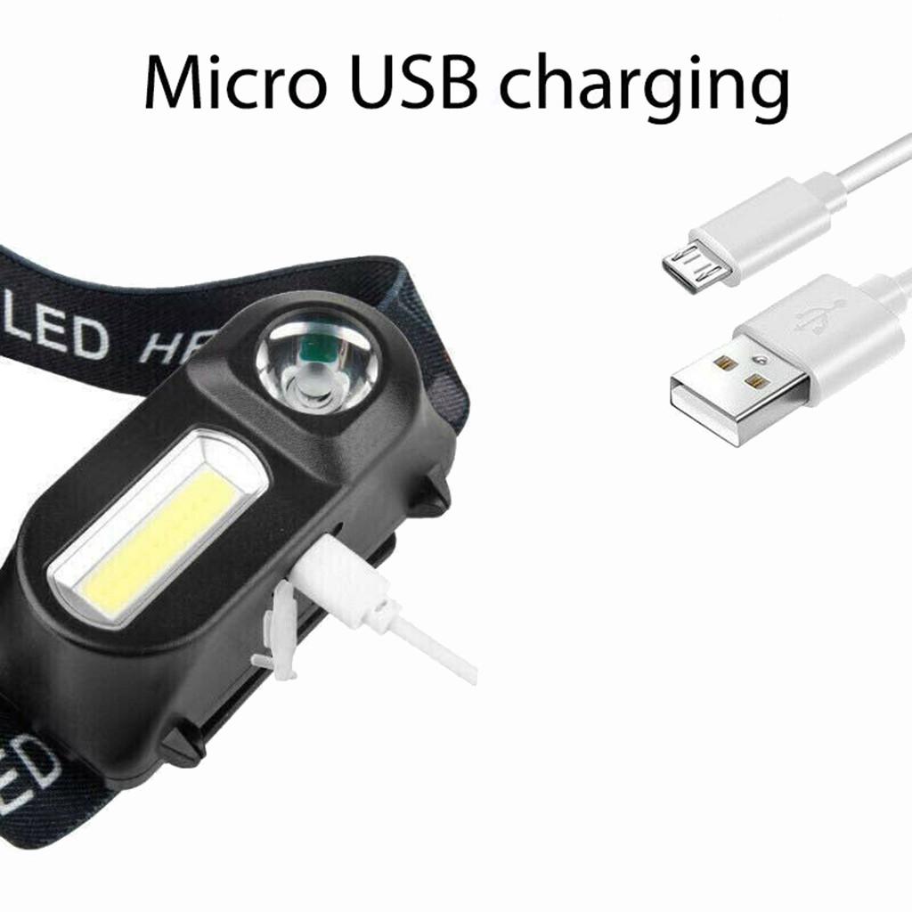 Frontale LED Rechargeable USB – Mini, Lumière COB Et XPE, Pour Randonnée, Bricolage