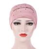 Cappello a turbante pieghevole sottile con strass Cappello lucido elastico Accessori per capelli da donna