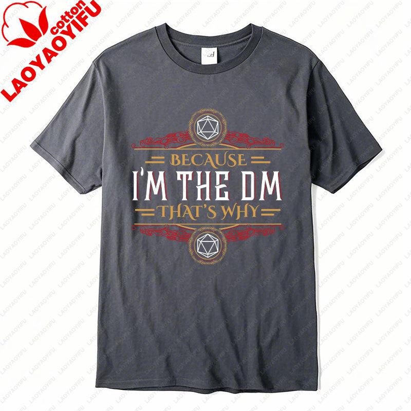 Dungeons and Dragons Lover Cotton TShirt DM Master RPG Tabletop Game D20 Dice Fantasy Warrior Tops Magic Playing Men Women Tees
