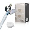 PLUSDEN Cable Cover [Minimal Desk with One Cable] with Cable Ties (White, 6m)