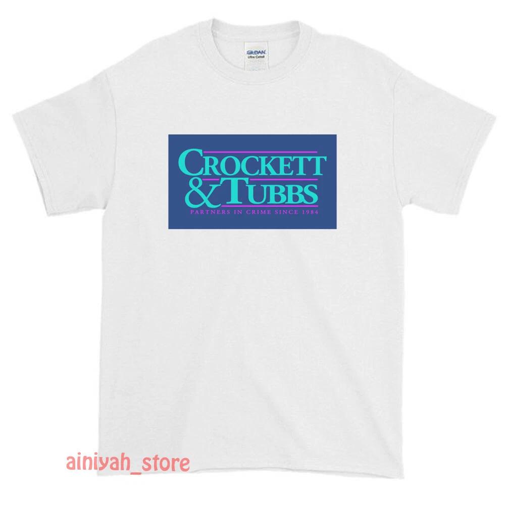 New Crocket And Tubbs Miami Vice Logo Men s Funny T shirt USA Size S-XXL 4XL