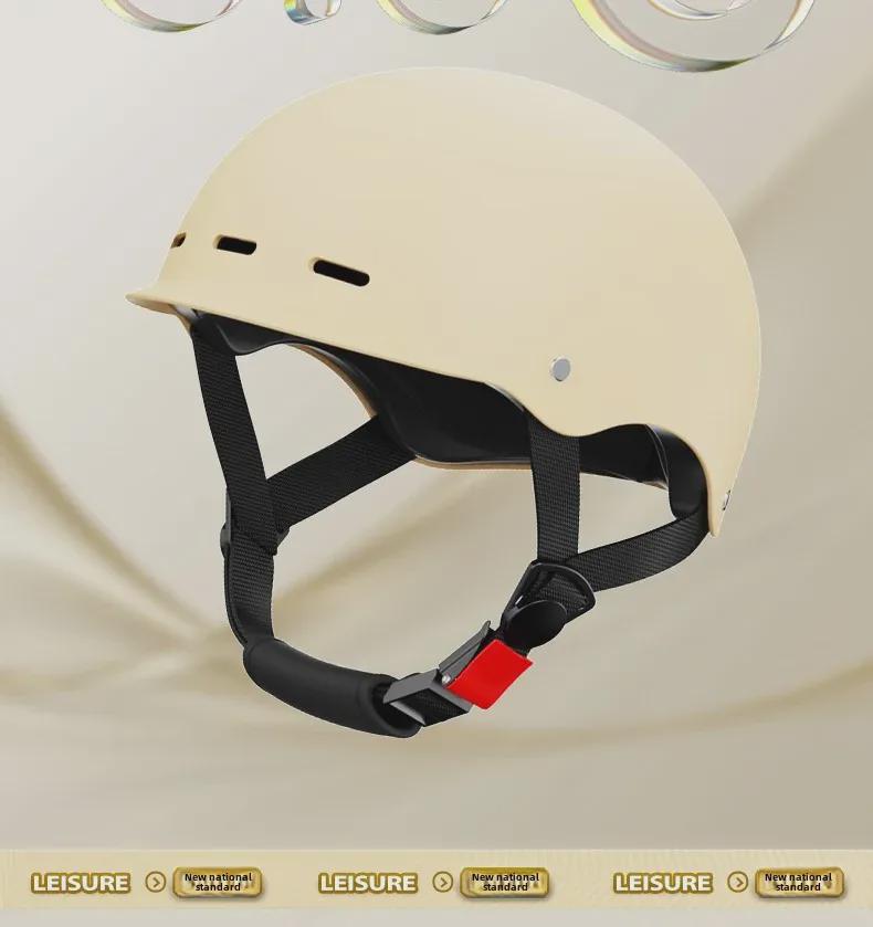 Universal All-Season Electric Bike Safety Helmet for Men and Women - Summer Half Helmet for Riding