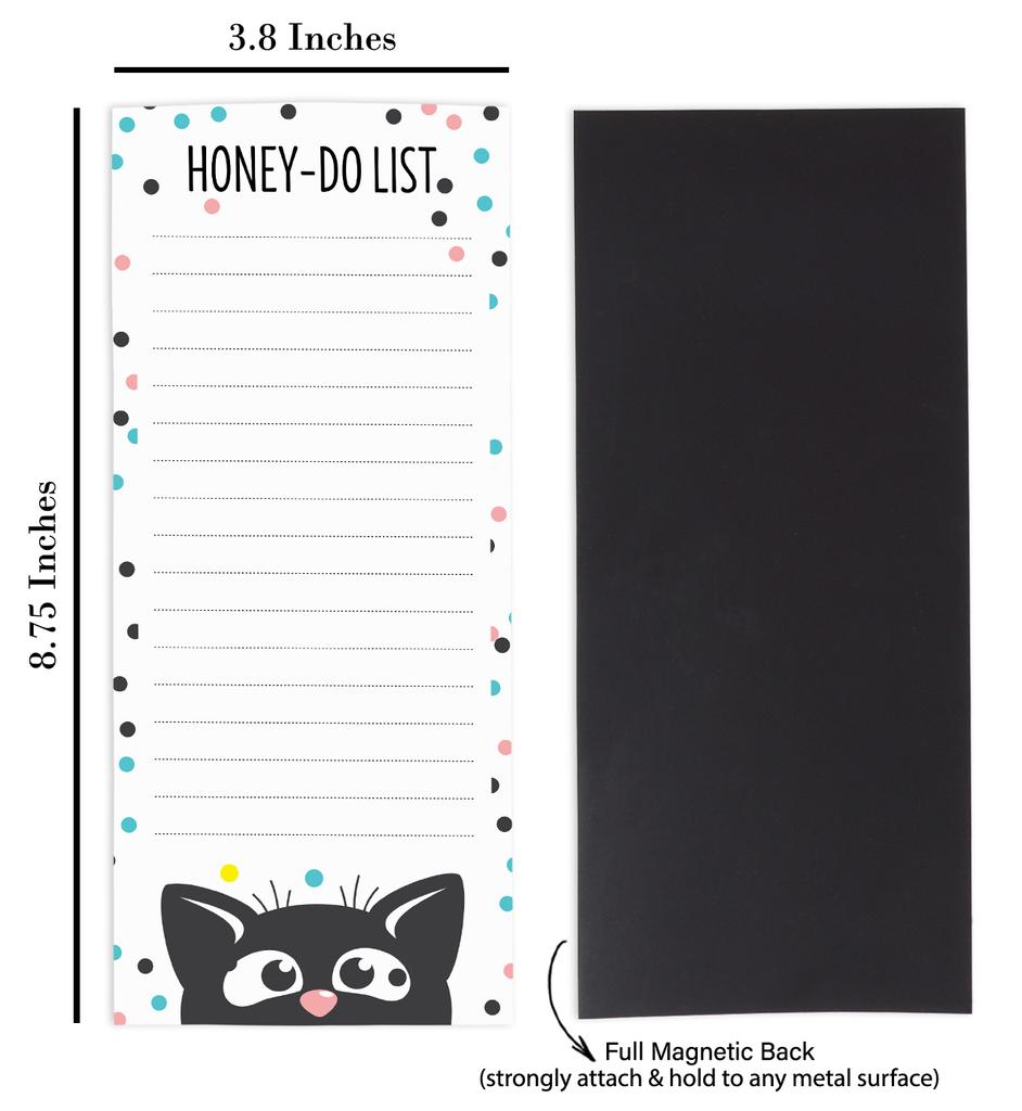 Inkdotpot 6er-Pack lustige, magnetische Trockenlöschlisten für den Kühlschrank, abwischbar mit NoStain, Schnellnotizen, Einkaufs- und Lebensmittelliste, Whiteboard für den Kühlschrank