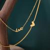 18k Gold Heart Titanium Steel Anklet - Vintage, Non-Fading Luxury Foot Chain for Women