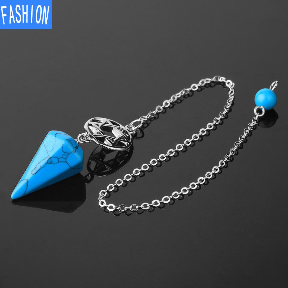 Spirit Pendulum Natural Crystal Pendant Treatment Point Pendulum Weika Meditation Semi Gem Jewelry Gift