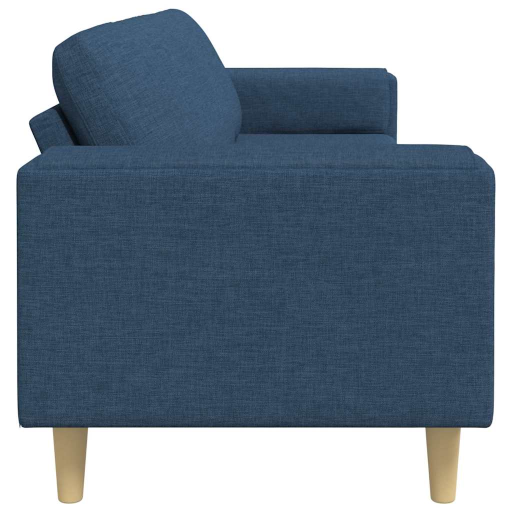 Living Room Sofa Blue 250 x 77 x 76 cm Polyester