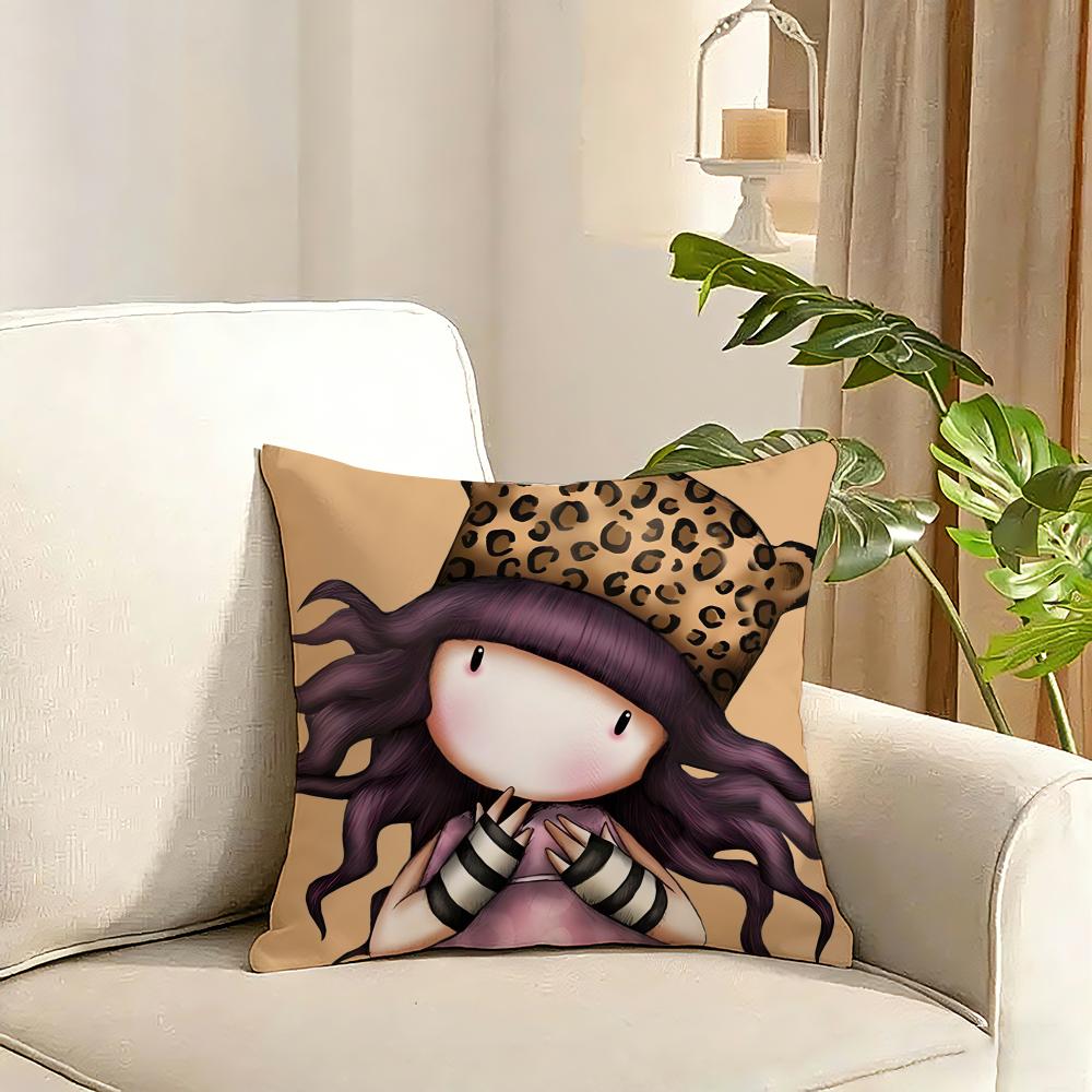 Suzanne Woolcott santoro Gorjuss Cushion Cover Reversible Plush Pillow Cover Soft Fluffy Home Decor for Sofa Bedroom