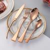 4pcs Black Cutlery Stainless Steel Fork Knife Dinnerware Set Western Tableware Set