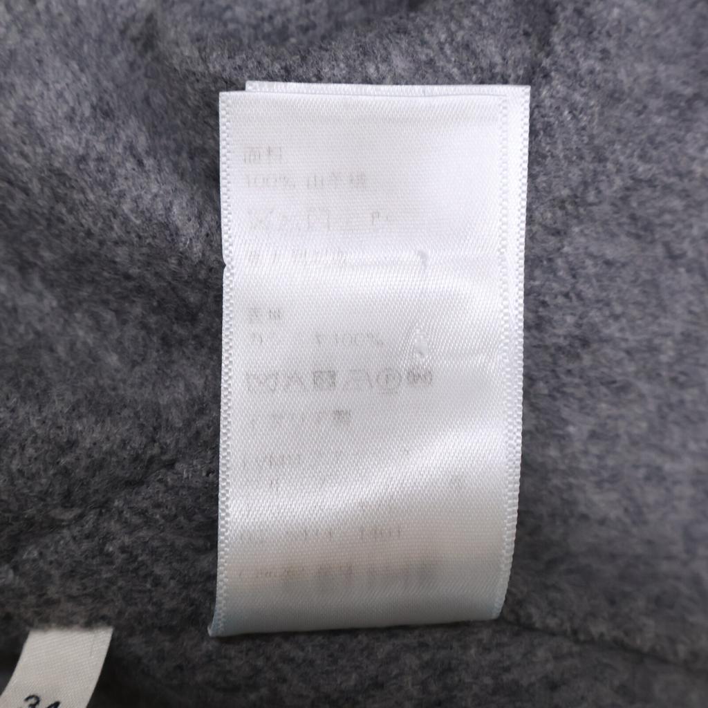 CELINE cashmere100 Triomphe Hardware Half-Zip Pullover tops 34 grayUsed