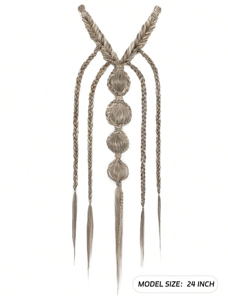 Clip-on Braided Hair Extensions - Bohemian-style Holiday Princess Braids