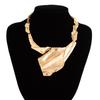 European & American Geometric Irregular Necklace Set: Exaggerated Alloy Design with Artistic Pleats