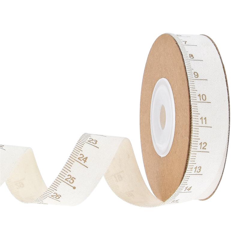 

1,5 см Новый хлопковый ремень с градуированной линейкой, креативная подарочная упаковка, хлопковая тесьма ручной работы 10 метров 1.5cm/Ruler 0-40