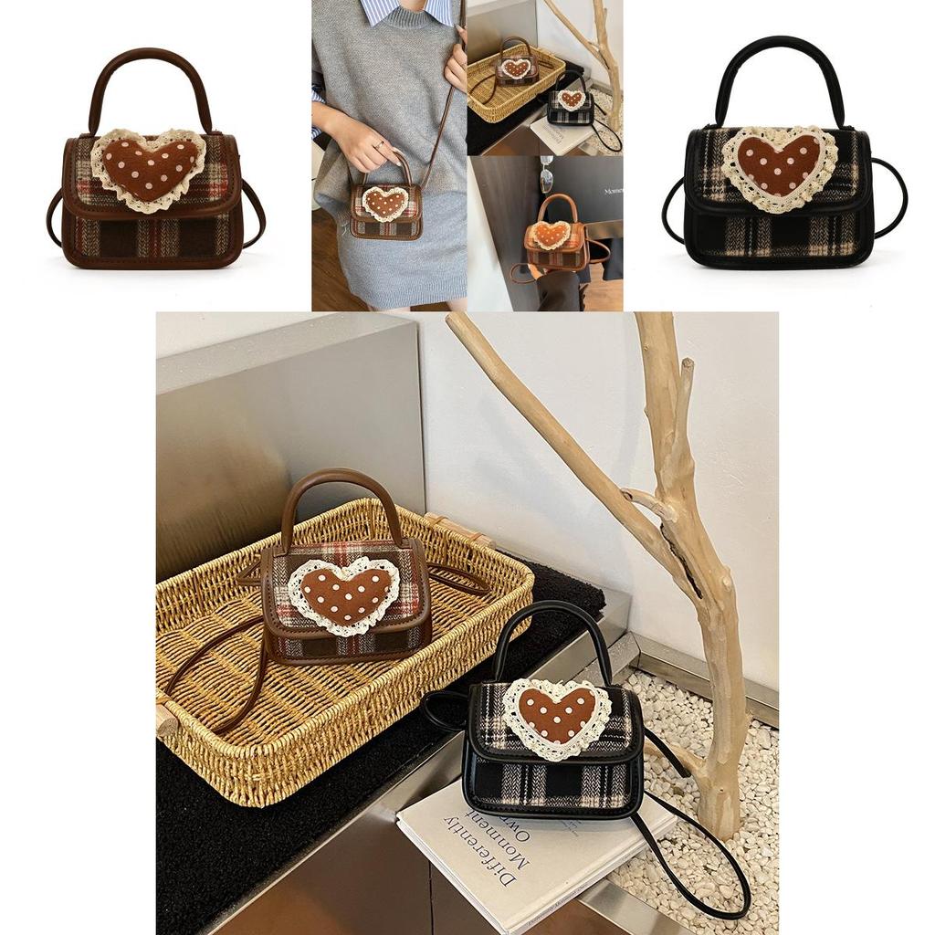 Kids Fashion Small Square Pu Purse With Top Flap And Inner Pockets