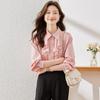 Women's French Ruffled Collar Long-Sleeve Blouse