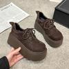 Spring new strappy deep mouth small muffin shoes thick sole height increase women