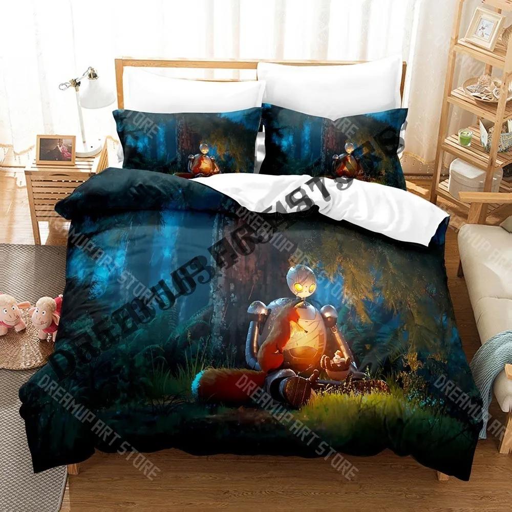 3D Print Wild Robot Graphic Bedding Set Single Twin Full Queen King Size Bed Set Adult Kid Bedroom Duvetcover Set Anime Bed