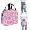 Preppy Roller Monkeys Rabbit Insulated Lunch Bag for Women Children Portable Food Boxes Thermal Lunch Box Tote