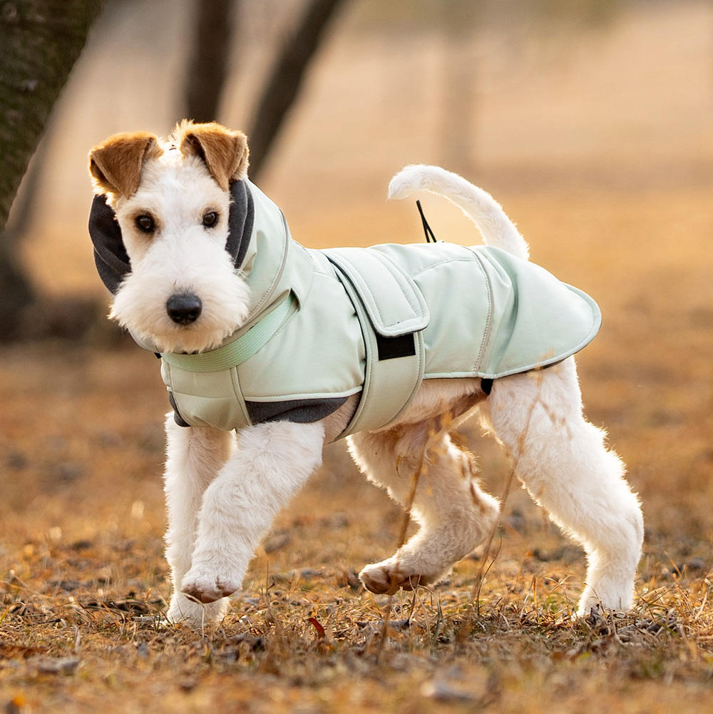 Customized Luxury Winter Coat for Dogs Waterproof Polyester Modern Solid Decorative Breathable Fur Collar Reflective Feature