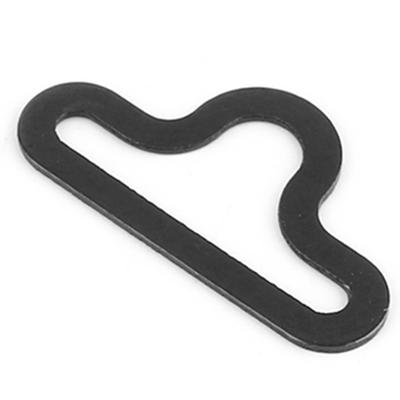 50 Set Thin Black Bow Tie Clips Iron 7/8 Inch Cravat Clip Silver Adjustable Hook Fastener Necktie Strap