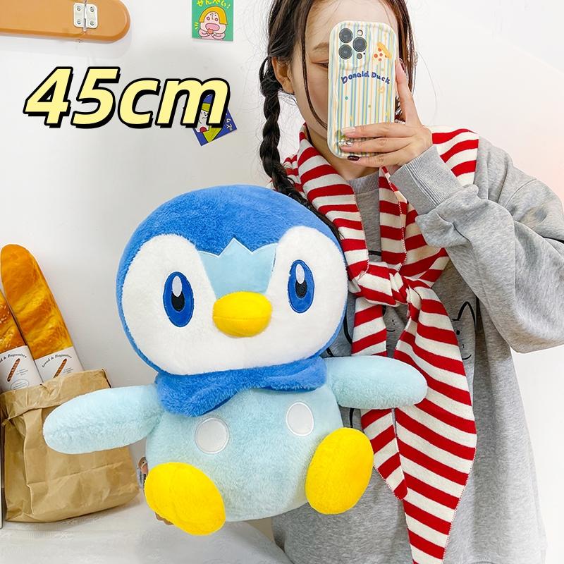 Big Size Kawaii Piplup Plush Toy Penguin Stuffed Anime Doll Very Soft Cuddly Plushie Birthday Gifts For Fans