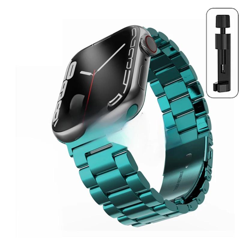 Stainless Steel Strap For Apple Watch Ultra 2 49mm 45mm 41mm 40mm 44mm 46mm Watch Strap Metal Bracelet For iWatch 10 9 8 7 6 5 4