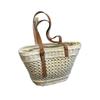 High End Straw Woven Bag, Women's Single Shoulder Handmade Woven Bag, Large Capacity Beach Vacation, Beach Bag, Vegetable Basket, Women's Bag