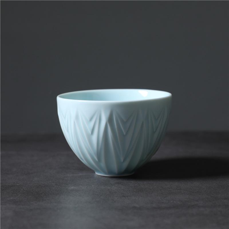 Retro Ceramic Cup Coarse Pottery Teacup Kung Fu Tea Set Small Cup Nordic Style Simple Ceramic Master Cup