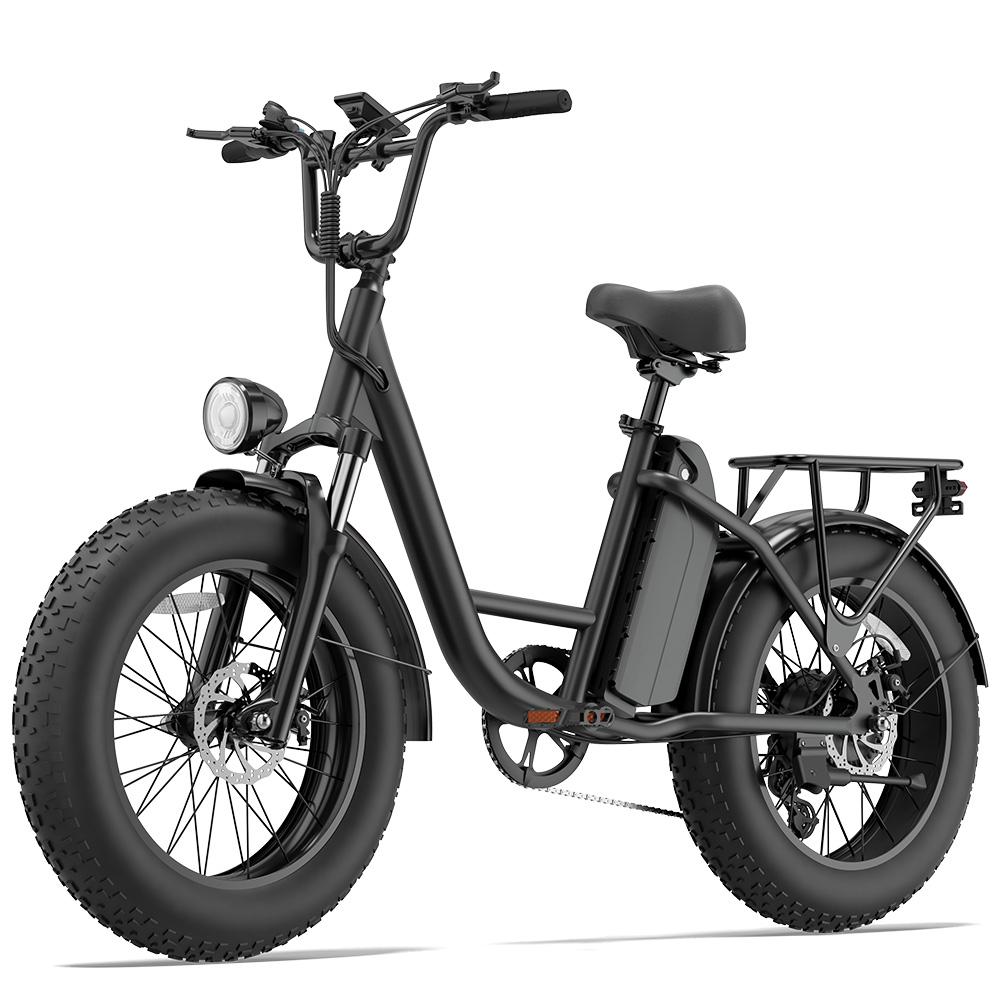 Bicicleta Eléctrica Urlife E26 Pro Motor de 750W Rueda Gruesa de 20" Plegable Bicicleta Eléctrica 7 Velocidades Frenos de Disco Doble 48V 15.6Ah Carga Máxima 120Kg