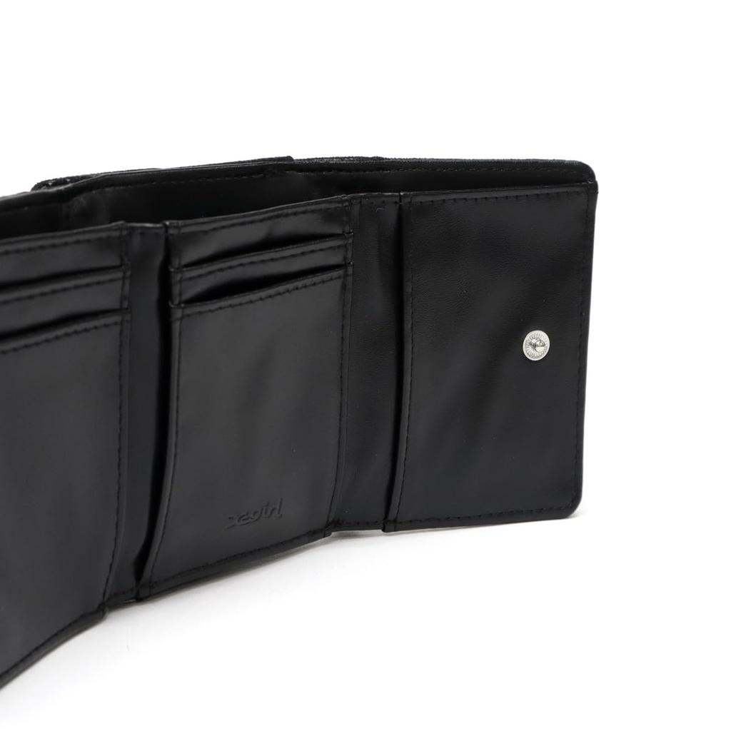[X-girl] Distressed Faux Leather Mini Wallet 105244054012 Black One Size