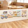 Wooden Busy Board, 5 in 1 Activity Wall Panels for Kids 3+ Years, for Daycare, Playroom, Home