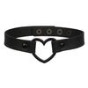DIEZI Cosplay Black PU Leather Chain Necklace For Women Vintage Harajuku Gothic Choker Collar Statement Necklace Men Jewelry
