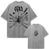 Anime Hunter X Hunter Chrollo Lucilfer Phantom Troupe Vintage Gewaschenes T-Shirt Mode Locker Baumwolle Kurzarm T-Shirt