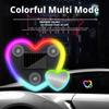 Universal Solar Atmosphere Light Heart-shaped Dynamic Gradient LED Fit Car Interior Ambient Light Decoration Accessory RGB