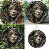 Tree Goddess Pattern Wall Hanging Sign Decors Handcrafted Wooden Art Plaque for Modern Interior Home Office Decoration